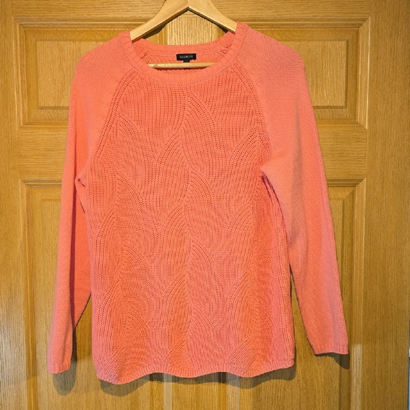 Talbots Sweaters - Talbots Pink Textured Crew Neck Sweater